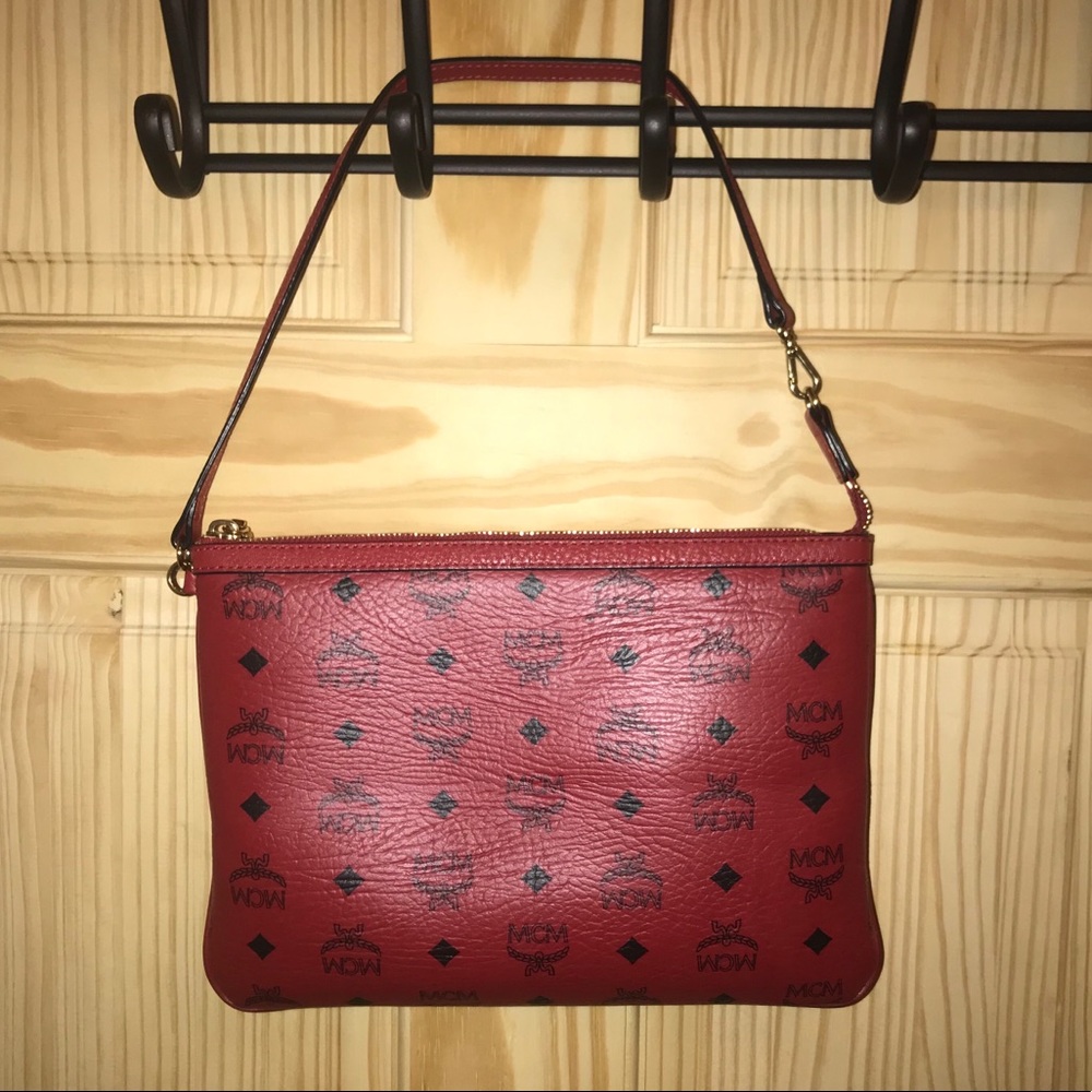 ‼️Authentic‼️MCM Red Wristlet/Clutch